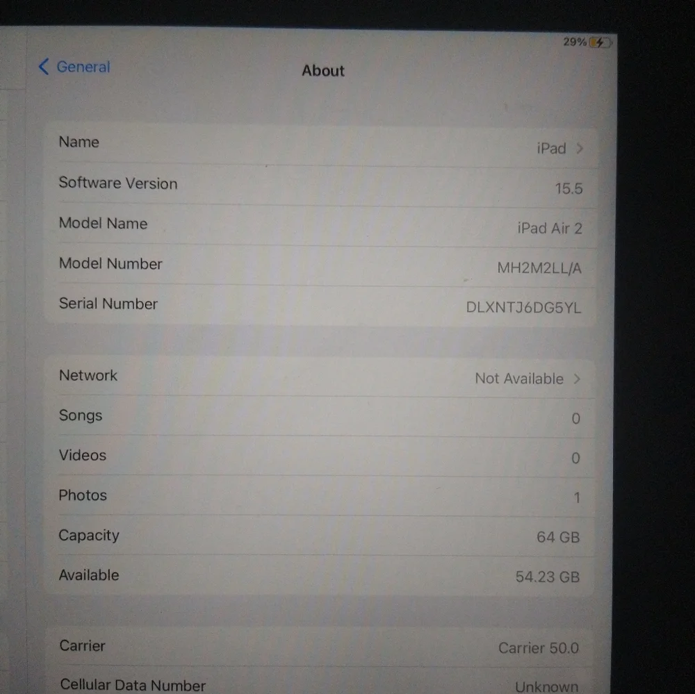 Apple iPad air 2 ,.64gb 9.7